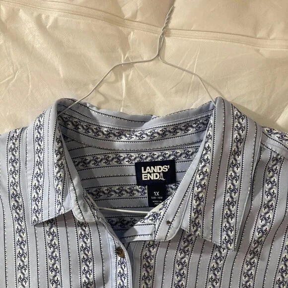 Lands’ End Women’s Striped Shirt – Size 1X - Picture 2 of 2